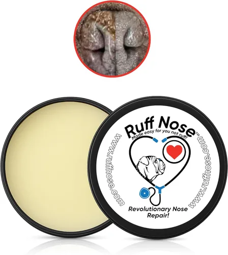 Vista 10 de Bálsamo para nariz y patas de perro (4 onzas), hidratante natural RuffNose con manteca de karité, coco y cacao, ayuda a acondicionar las patas