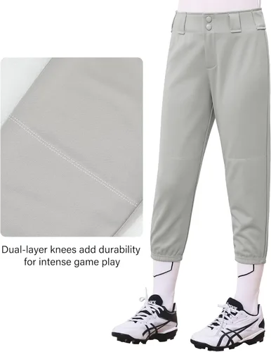 Vista 6 de Stelle Pantalones de sóftbol para niñas, pantalones de béisbol para niños