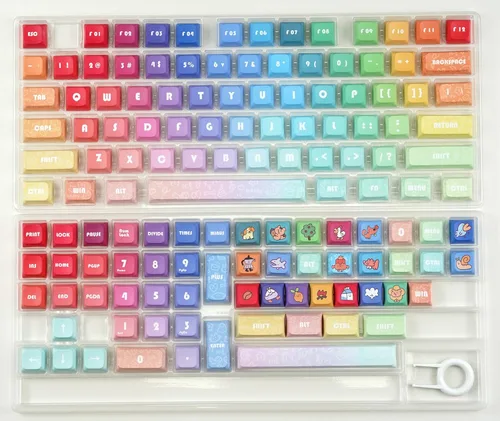 Vista 2 de PBT Material XDA Keycap Dye Sublimation Teclas mecánicas universales compatibles con interruptores Cherry MX, Gateron, Kailh TTC JWK y clones