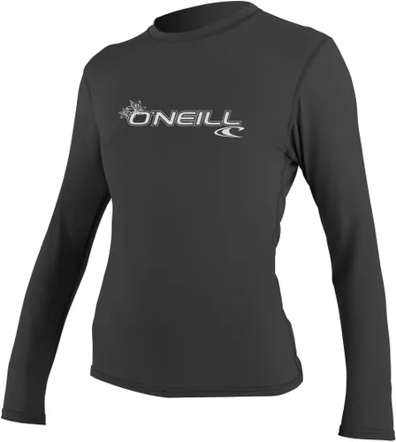 O'Neill Camiseta básica de manga larga para mujer, protección solar UPF 50+ y protección contra erupciones para surf y todas las actividades al aire