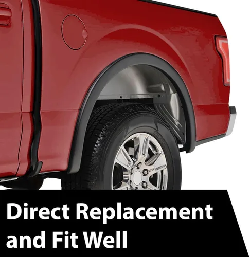 Vista 7 de CHEDA Guardabarros negro texturizado estilo fábrica compatible con Ford F150 2015-2017 Styleside