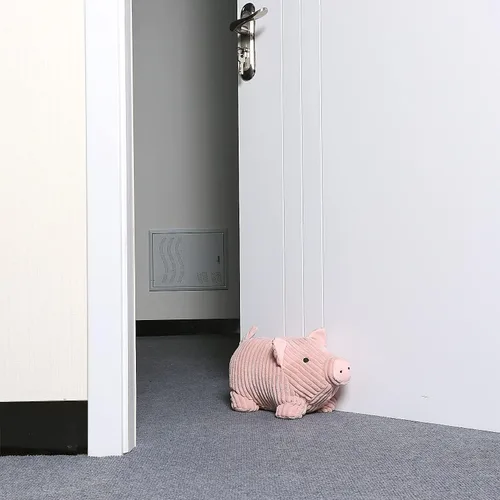 Vista 7 de Sanlykate Tope de puerta decorativo de tela, 2.2 libras, lindo tope de puerta interior de animal, anticolisión, resistente para el hogar, tapón
