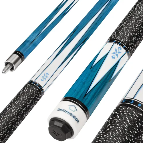 Vista 6 de HomeSeason Taco de Billar de 58" Tacos de Billar con Agarre de Hilo de Nylon Profesional de Baja Deflexión para Billar