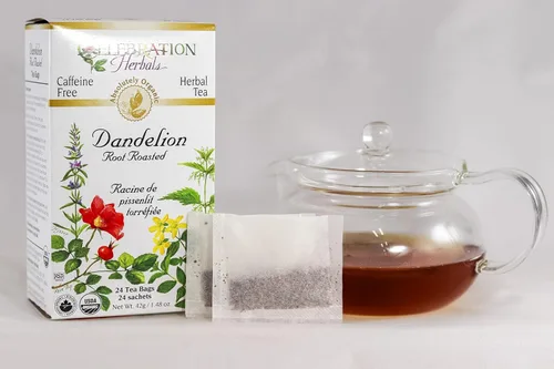 Vista 3 de CELEBRATION HERBALS Té tostado con raíz de diente de león orgánico 24 bolsas, 0.02 libras