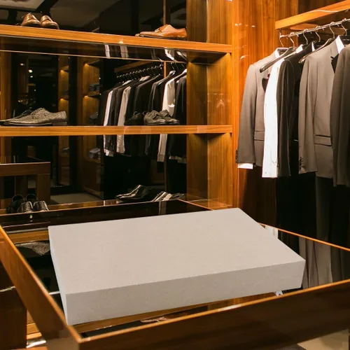 Vista 3 de SSWBasics Cajas de ropa Kraft de 15 x 9 ½ x 2 pulgadas - Caja de 100