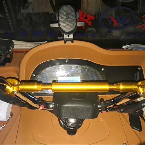 Vista 5 de Barra de equilibrio de motocicleta, soporte universal de mango de motocicleta de 0.866 in, aleación de aluminio, barra de manillar de motocicleta