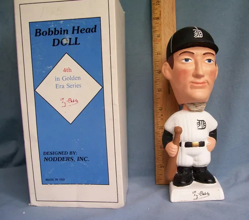 1991 NODDERS INC.TY COBB 1ST / ROOKIE BOBBLEHEAD DETROIT TIGERS DE 5000 MINT