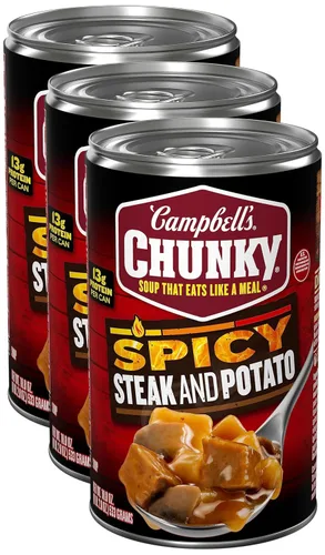 Vista 11 de Campbell's Chunky Sopa, sopa picante de fideos con pollo, lata de 18.6 oz