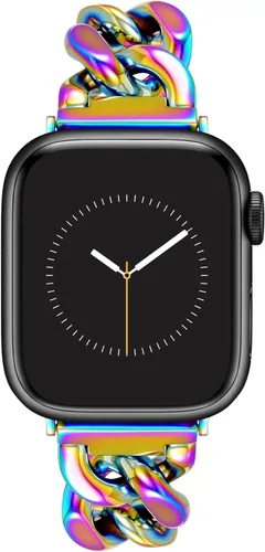 Vista 20 de Pulsera de cadena de moda Anne Klein para Apple Watch, segura, ajustable, correa de repuesto para Apple Watch, se adapta a la mayoría de las muñecas