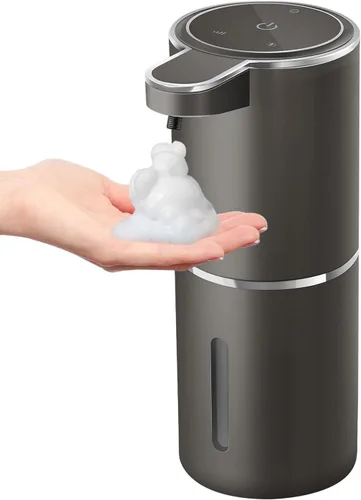 Vista 9 de Dispensador automático de jabón en espuma, espuma ajustable de 4 niveles, montaje en pared, USB recargable, 12.8oz/380ml, dispensador sin contacto