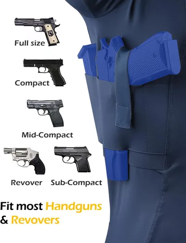 Vista 2 de Lilcreek Camisas de transporte ocultas de cuello redondo para hombres: ropa de transporte oculta encubierta con funda de pistola
