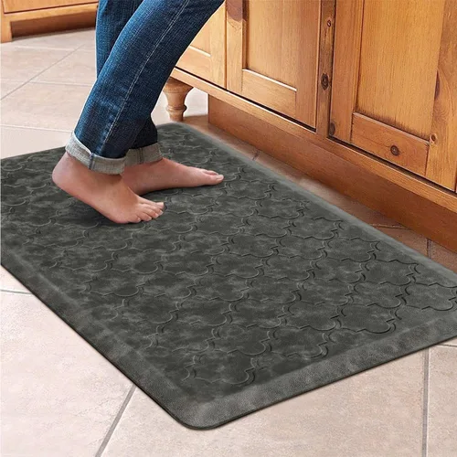 Vista 13 de WISELIFE Tapete de cocina acolchado antifatiga, 17.3 x 28 pulgadas, grueso, antideslizante, impermeable, tapete de espuma resistente para cocina