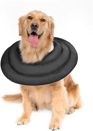 Vista 11 de Conos para perros pequeños, cómodo y ajustable suave cono alternativo después de la cirugía, collar de dona isabelino para la recuperación de perros