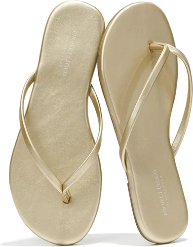 Vista 34 de Project Cloud - Sandalias para mujer planas de espuma viscoelástica, ligeras de cuero vegano, sandalias esenciales de verano para la playa