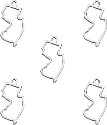 Vista 66 de kkjoy 5 piezas de dijes de mapas de continentes huecos de EE. UU. con colgante para hacer joyas y manualidades, accesorios de mini dijes de acero