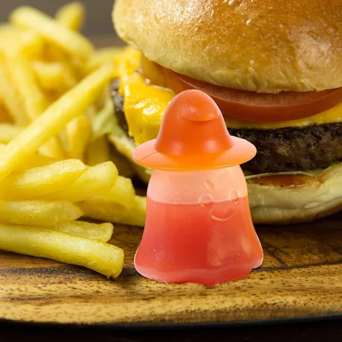 Vista 8 de Luxshiny 4 botellas exprimibles para aderezo de ensalada, mini botella de ketchup con forma de calabaza fantasma, salsa de condimentos, botella