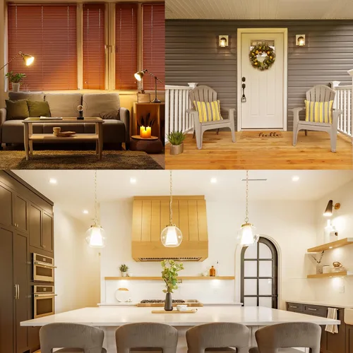 Vista 6 de LUXRITE Bombillas LED vintage A19 equivalente a 60 W, blanco cálido de 2700 K, regulable, 800 lúmenes, bombilla LED Edison estándar de 8 W