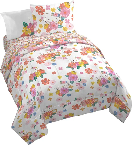 Vista 37 de Jay Franco Disney Lilo and Stitch - Juego de edredón tamaño Full, ropa de cama de 7 piezas, incluye juego de sábanas y fundas de almohada, ropa