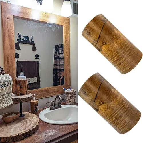 Vista 17 de YESUS Marco de papel tapiz 3D de grano de madera gris oscuro, extraíble, PVC, impermeable, para despegar y pegar, para decoración de pared