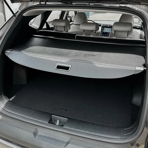 Vista 3 de Funda de carga compatible con accesorios Hyundai Palisaade 2026 (aspecto de fibra de carbono), cubierta retráctil para maletero, pantalla