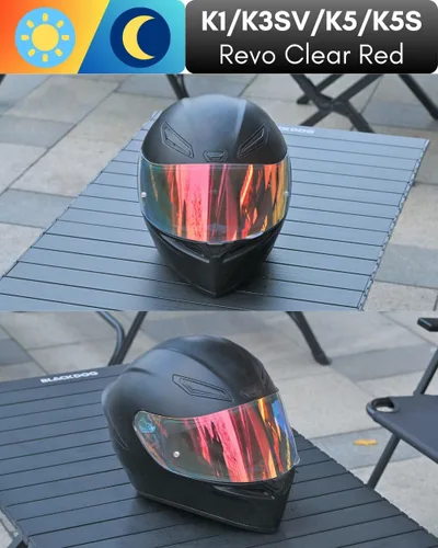 Vista 5 de Visera para casco de motocicleta para K1 K3SV K5 K5-S, visera de repuesto con protección UV y antiarañazos, universal