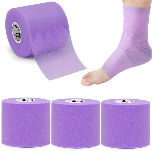 Vista 10 de OK TAPE Cinta preenvoltura (6 rollos, 12 yardas) – Envoltura de espuma atlética para deportes, protege para tobillos, muñecas, manos y rodillas