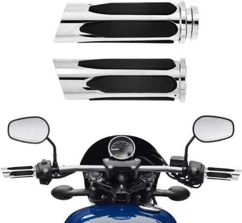 Vista 18 de HDBUBALUS 1" Electronic Throttle Defiance Handlebar Grips 25mm Hand Grips Fit for Harley Touring Street Glide Road King Road Glide Electra Glide