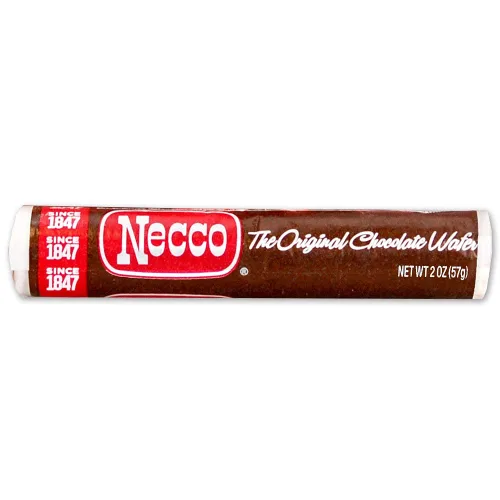 Vista 2 de Necco Wafers Original - Rollos de caramelo duro con sabor a chocolate, paquete de 6 rollos, 2.02 onzas