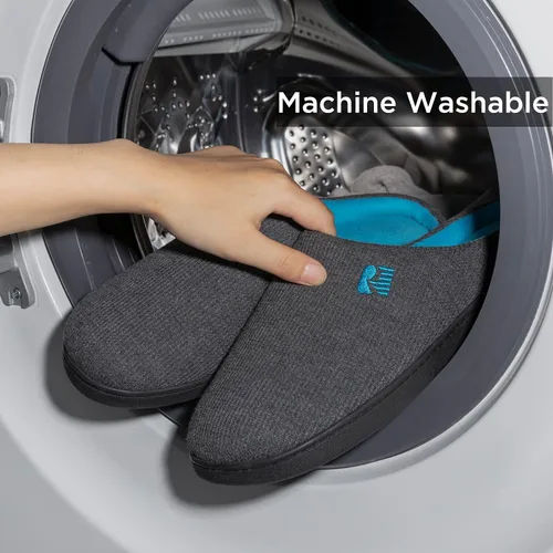 Vista 6 de Pantuflas RockDove para hombre de espuma viscoelástica, dos tonos