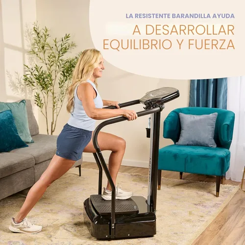Vista 2 de LifePro Máquina de Ejercicio con Plataforma de Vibración Rhythm con Asas para Soporte de Equilibrio – Plataforma Vibratoria para Drenaje Linfático