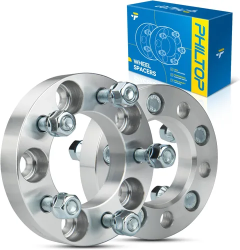 Vista 120 de PHILTOP 4x100 1.25" Espaciadores de rueda para Yaris, 2 piezas de espaciadores de rueda centrados en buje con 54.1mm de diámetro interior del buje