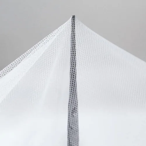 Vista 6 de Mosquitera de 4 esquinas con diseño de princesa de encaje para póster de cama, toldo de red, tamaño completo, ropa de cama blanca, decoración