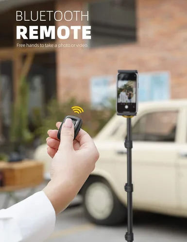 Vista 3 de Lamicall Soporte de trípode para tablet de 64.9 pulgadas con altura ajustable para transmisión/visualización con control remoto Bluetooth, para iPad