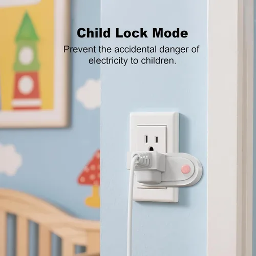 Vista 7 de Matter Smart Plug, funciona con Apple Homekit, Alexa y Google Home, salida WiFi con 15A/1800W Max, control de voz, soporta monitoreo de energía por