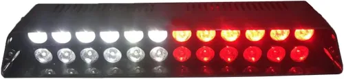 Vista 9 de Juego de 12 luces LED Wecade de emergencia de 12 W para camión, luz estroboscópica para parabrisas y luz de aviso , Ambar