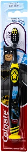 Vista 9 de Colgate Batman - Cepillo de dientes para niños con ventosa, para niños de 5 años en adelante, extra suave, paquete de 4