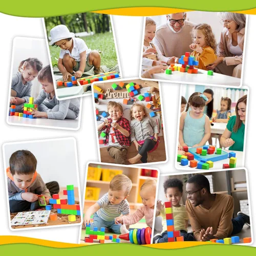 Vista 8 de 35 piezas de bloques de construcción magnéticos para niños pequeños, cubo de construcción magnético grande para niños, juguete educativo STEM