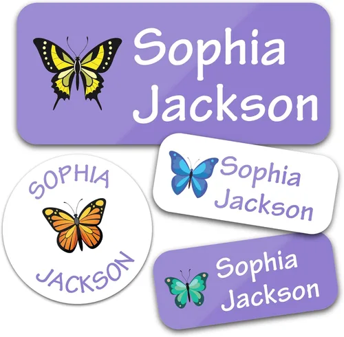Vista 16 de Bunny Badges - 130 Etiquetas de nombre personalizadas para guardería, impermeables, adhesivas, personalizadas, para ropa, botellas de agua