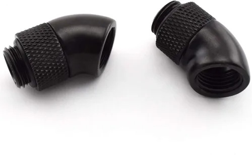 Vista 7 de dracaena.io - Paquete de 2 conectores extensores de rosca G1/4 pulgadas macho a hembra, conector adaptador giratorio de 45° para sistema