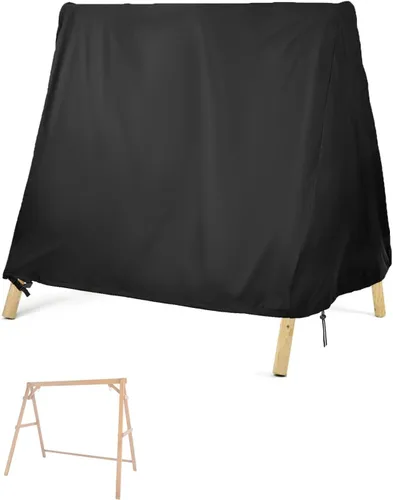 Vista 14 de Kasla Funda para columpio al aire libre, impermeable y resistente, cubierta para patio, juego de columpios con marco A, hamaca y soporte de columpio