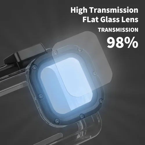 Vista 3 de Funda impermeable para GoPro Hero 8 Cámara de acción negra de 196 pies / 196.9 ft de protección subacuática accesorio de buceo para GoPro 8 negro