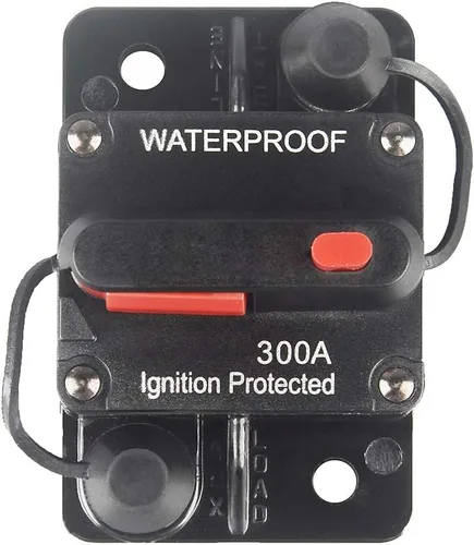 Vista 22 de Interruptor de circuitos manual para audio, 100 A/150 A, con botón, 12 V-24 V, CC, fusible, para sistemas de audio, para lancha, automóvil