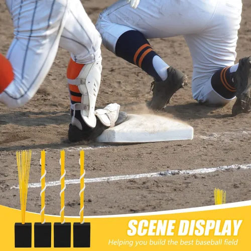 Vista 5 de Deekin 4 tapones de base, tapones de base de anclaje, equipo de mantenimiento de campo de béisbol, accesorios de béisbol para campo de pelota
