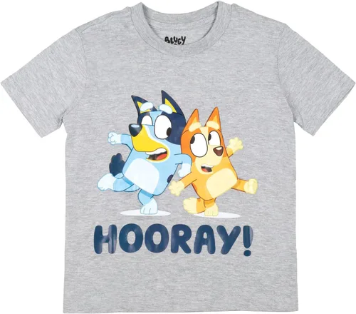 Vista 5 de Bluey Paquete de 3 camisetas para niños para verano, paquete de 3 camisetas de algodón para niños