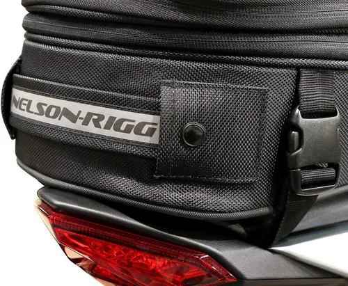 Vista 4 de Bolsa Nelson Rigg CL-1060-S2 negra deportiva para asiento trasero de motocicleta