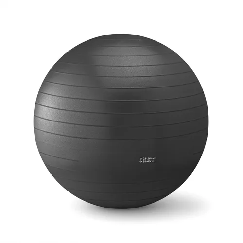 Vista 6 de Amazon Basics - Pelota antiestallido para ejercicios con bomba, diámetro de 23-26" Negro