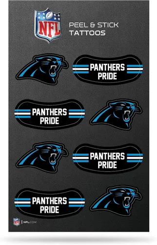 Vista 29 de Rico Industries NFL Footbal Peel & Stick Temporary Tattoos - Eye Black - Game Day Approved!