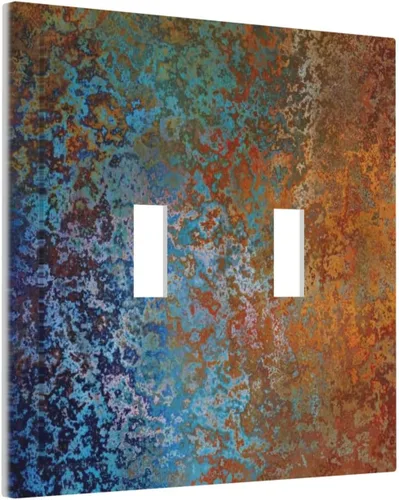 Vista 66 de Placa de Interruptor de Luz de Palanca Única Abstracta en Negro, Blanco y Gris, Cubierta de Tomacorriente, Placa de Pared Decorativa de Un