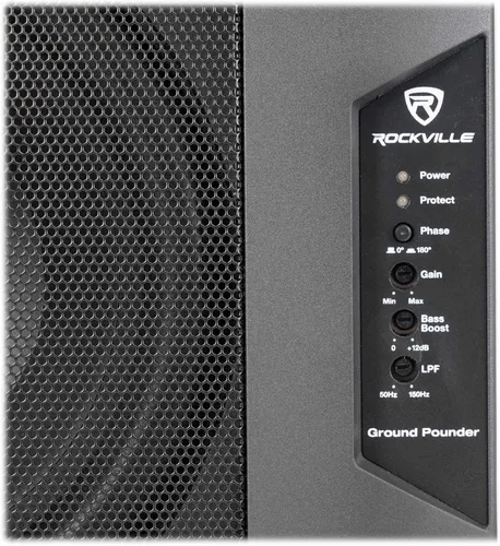 Vista 5 de Rockville Subwoofer dual de 10.5 pulgadas para automóvil de 800 W, amplificador de clase A/B, 2 ohmios, carcasa de aluminio compacta, graves