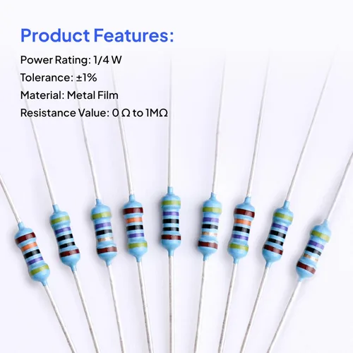 Vista 3 de ELEGOO Surtido de kit de resistencias de 17 valores 1%, 0 Ohm-1M Ohm (paquete de 525) Cumple con RoHS para proyectos electrónicos